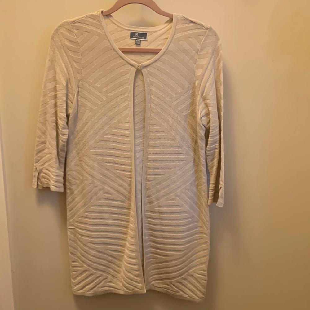 JM Collection beige tone on tone duster